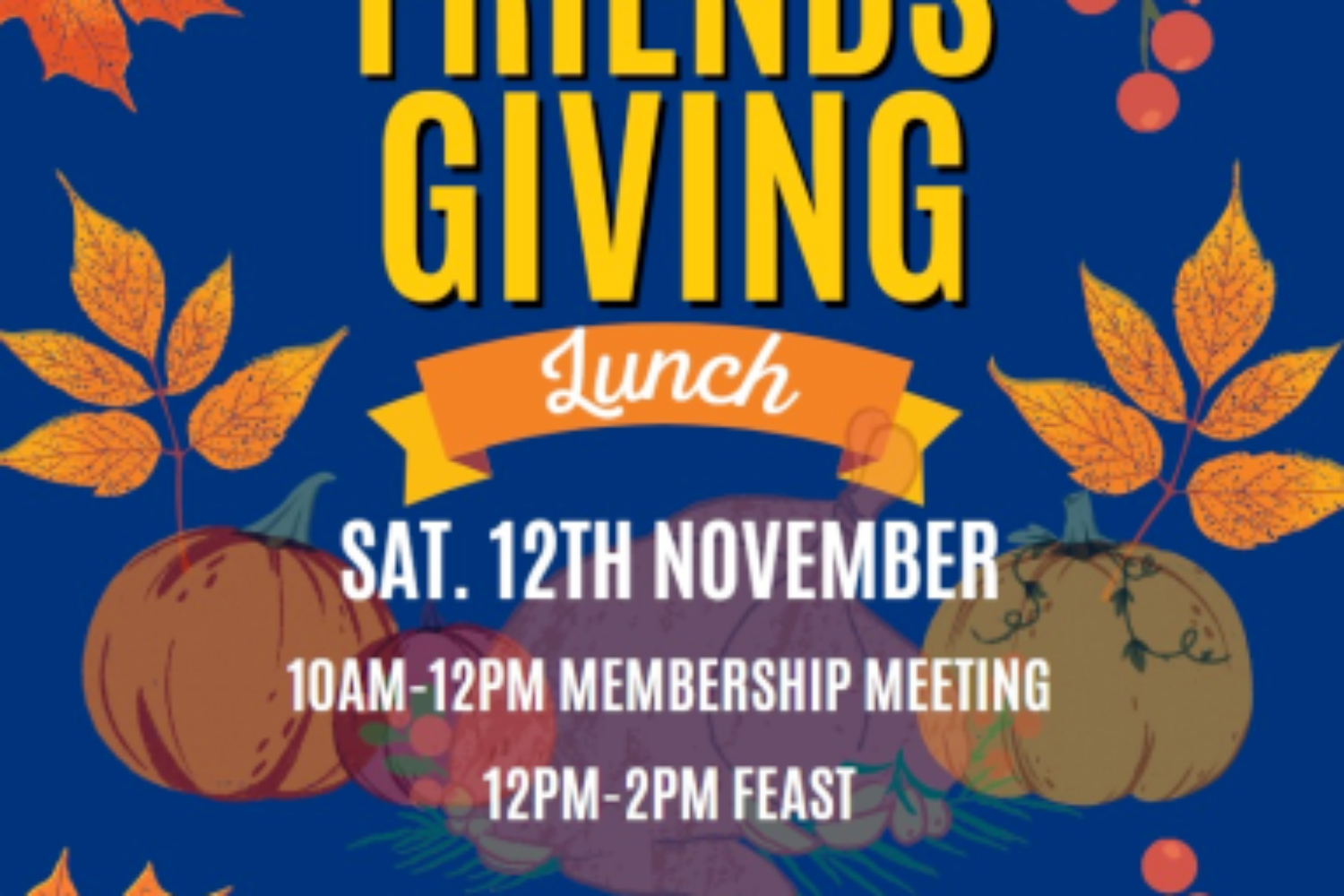 Four Seasons Yacht Club Friends Giving Flyer